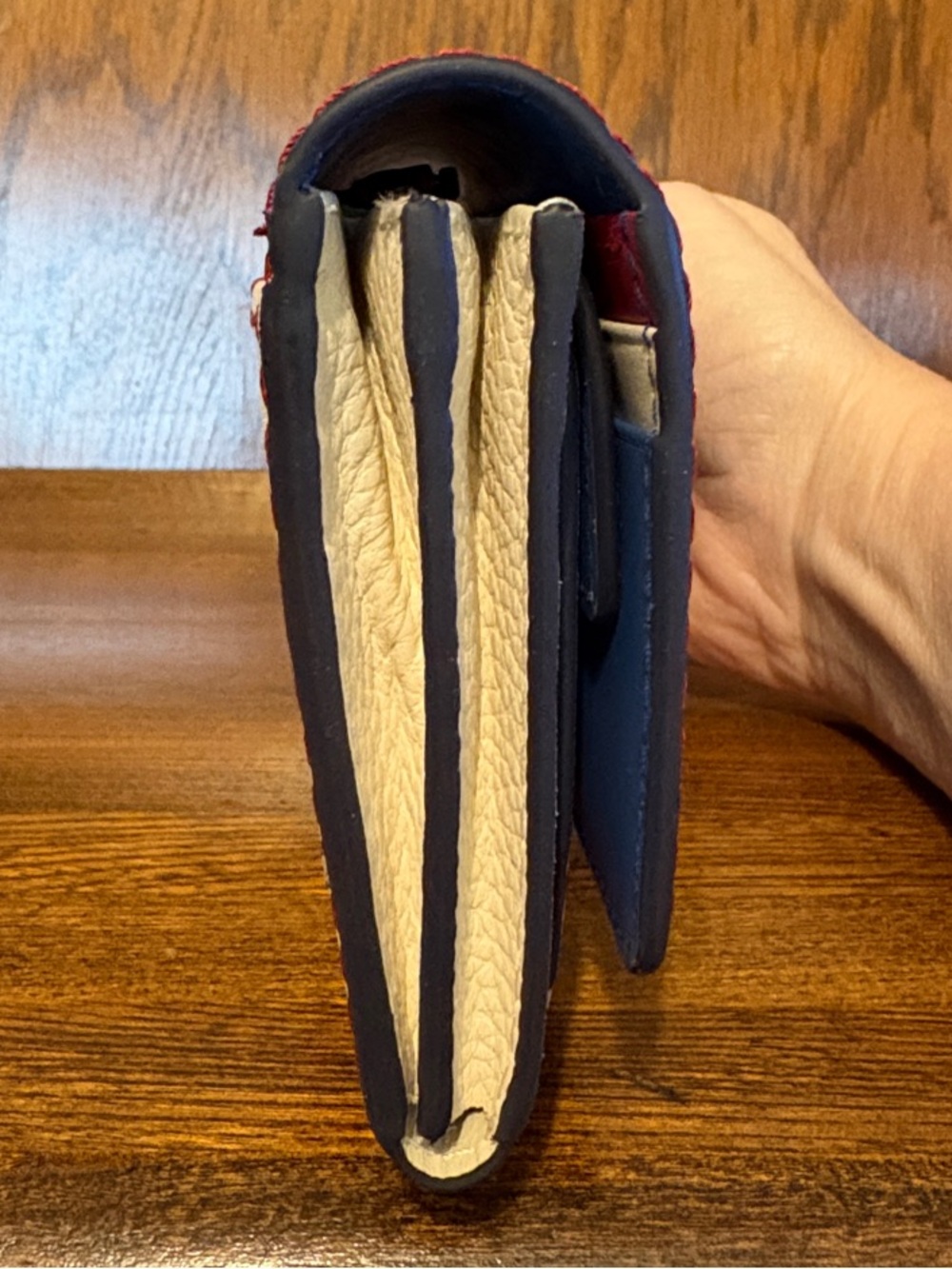 NWT-Radley London-Large Flap Over Wallet-Fireworks & Stripes-Cobalt-$148 - Picture 9 of 16